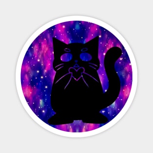 Space Cat Love (Transparent) Magnet